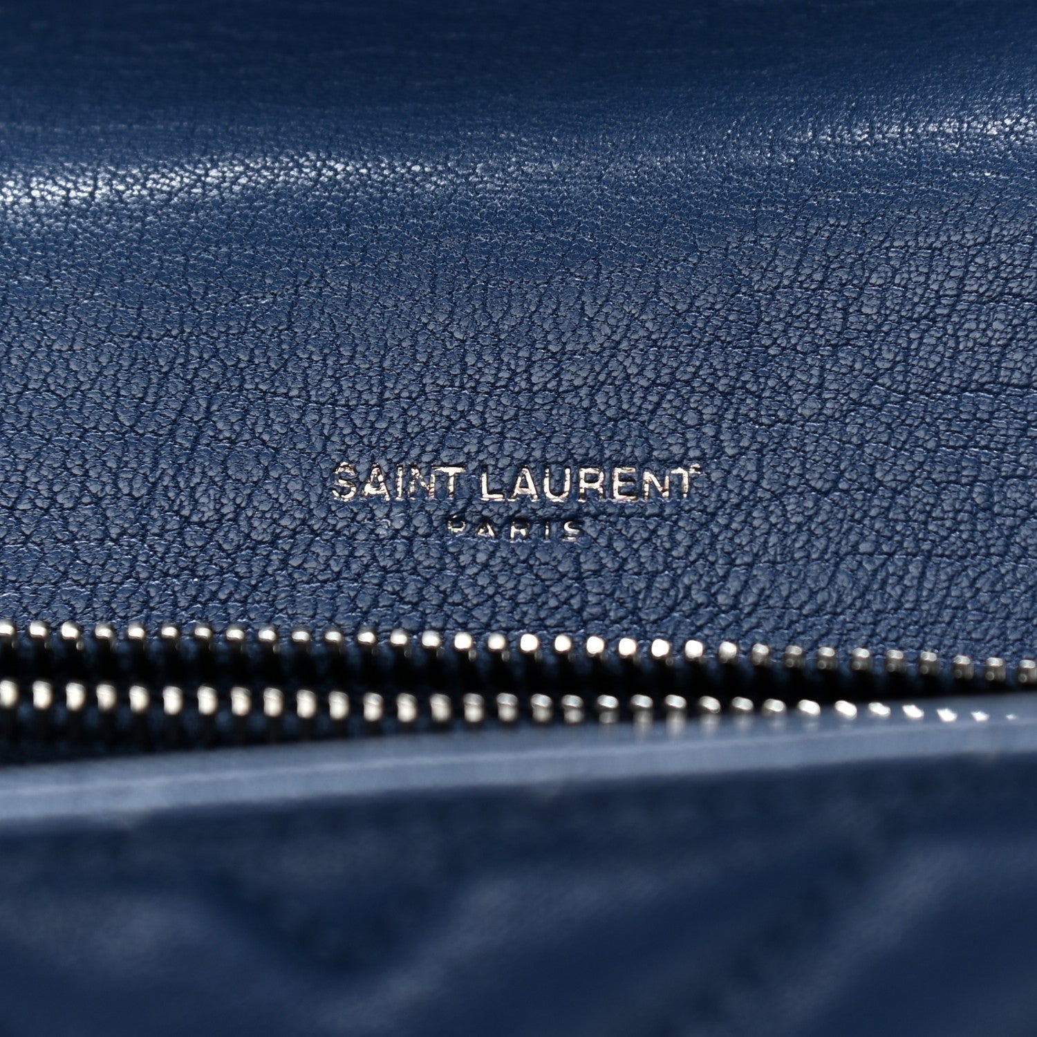 Saint Laurent Sheepskin Matelasse Monogram Medium College Bag Navy 6 of 9