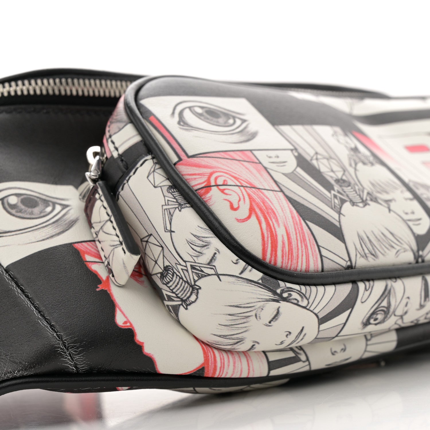 Prada X JAMES JEAN Vitello DNA Flat Belt Bag Black 9 of 13