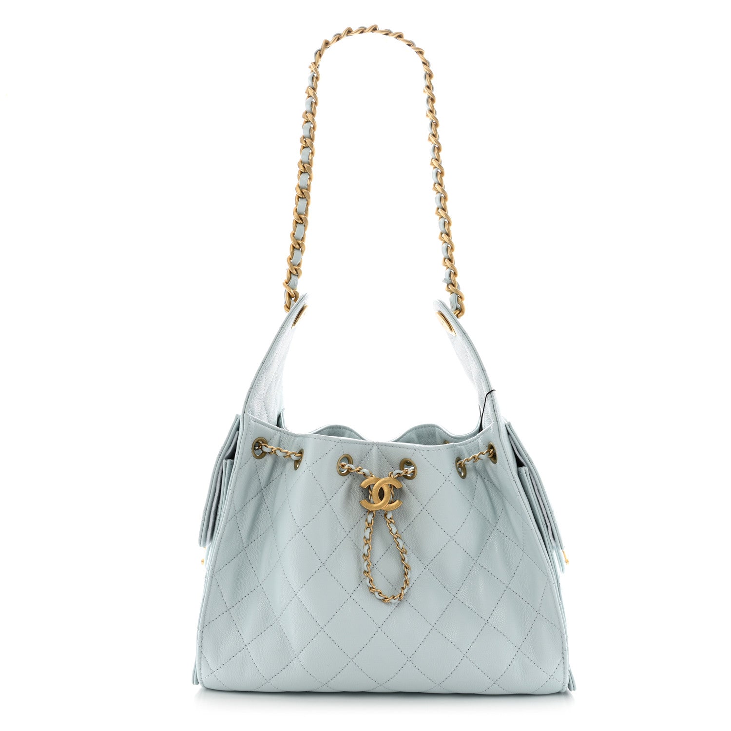 Chanel Caviar Quilted Small Chanel 25 Handbag Light Blue 1 of 13