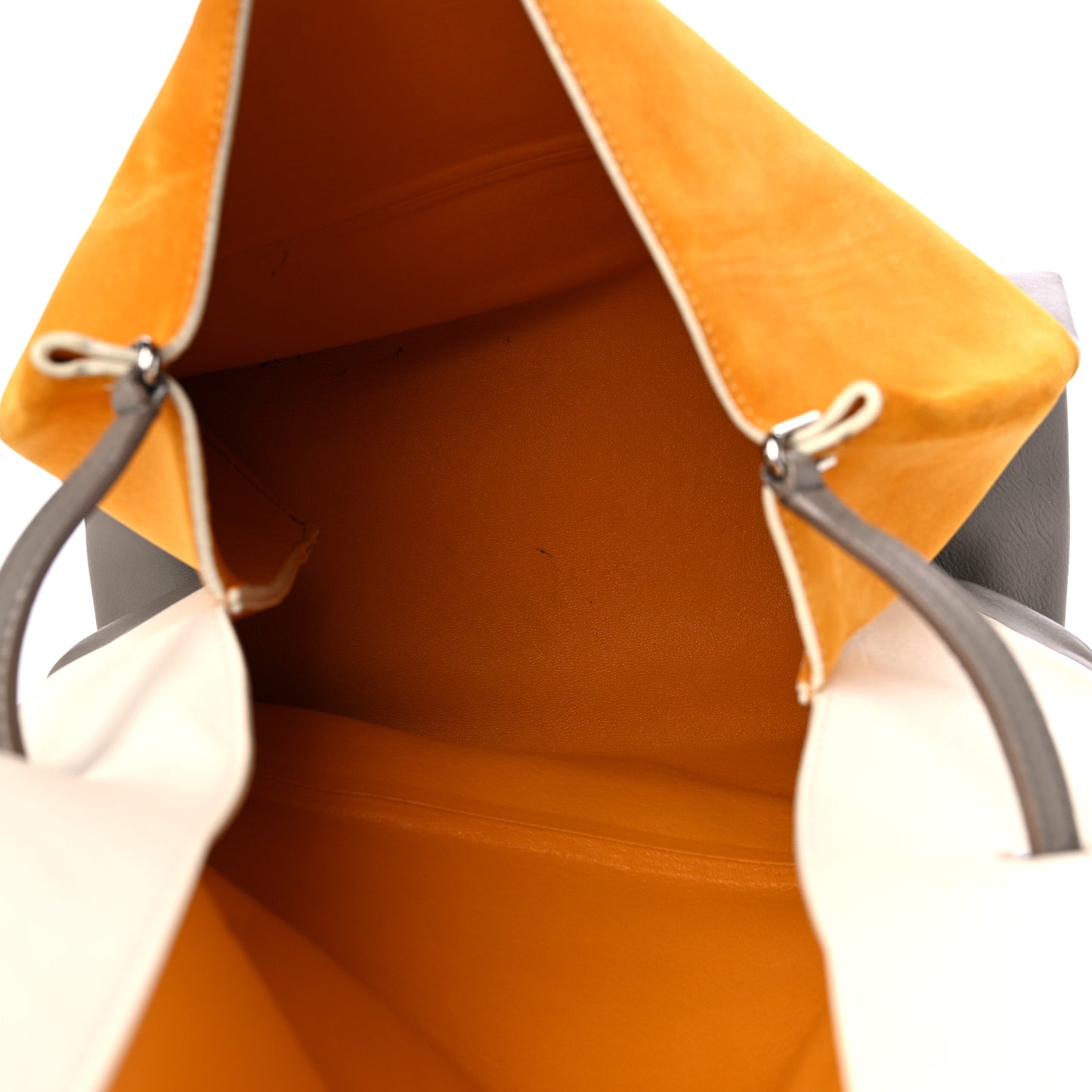 Smooth Calfskin Tri-Color All Soft Shoulder Bag White