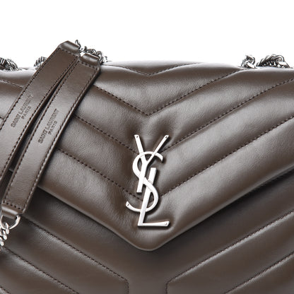 Saint Laurent Calfskin Y Quilted Monogram Small Loulou Chain Satchel Faggio 10 of 10