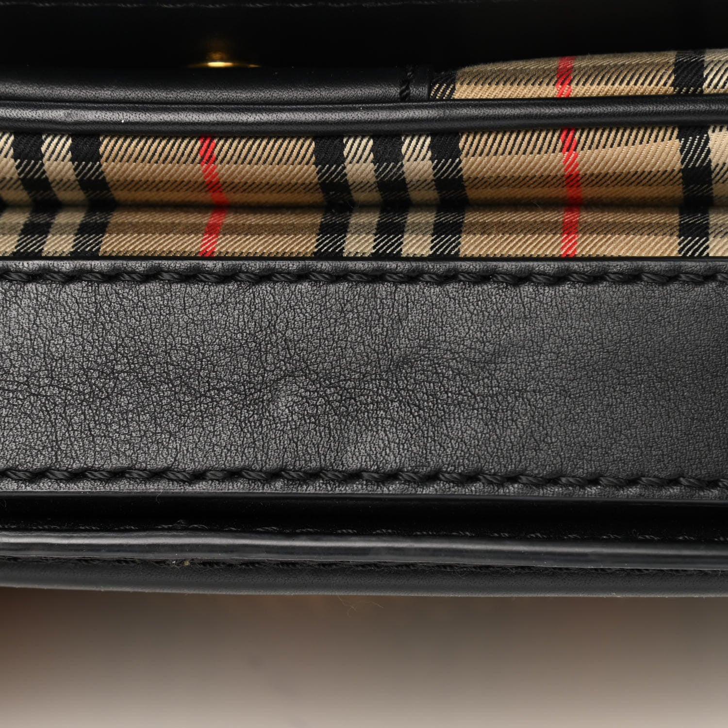 Burberry Smooth Calfskin 1983 Knight Check Link Shoulder Bag Black 14 of 14
