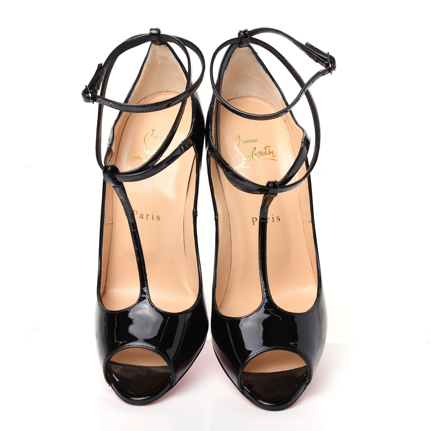 Christian Louboutin Patent Talitha 100 Pumps 38 Black 5 of 9