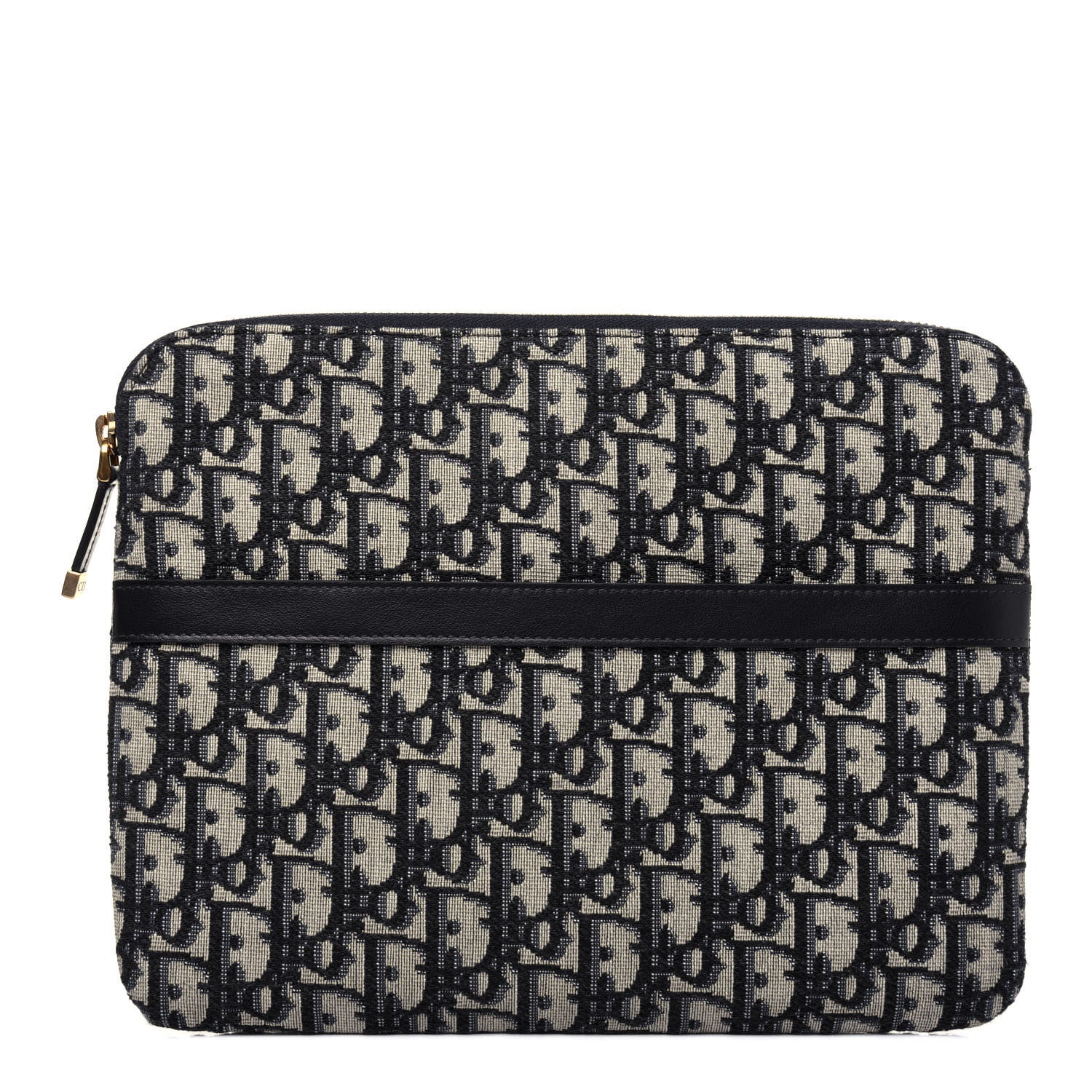 Christian Dior Oblique Pouch Clutch Blue 1 of 9