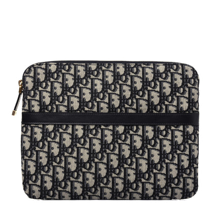 Christian Dior Oblique Pouch Clutch Blue 1 of 9
