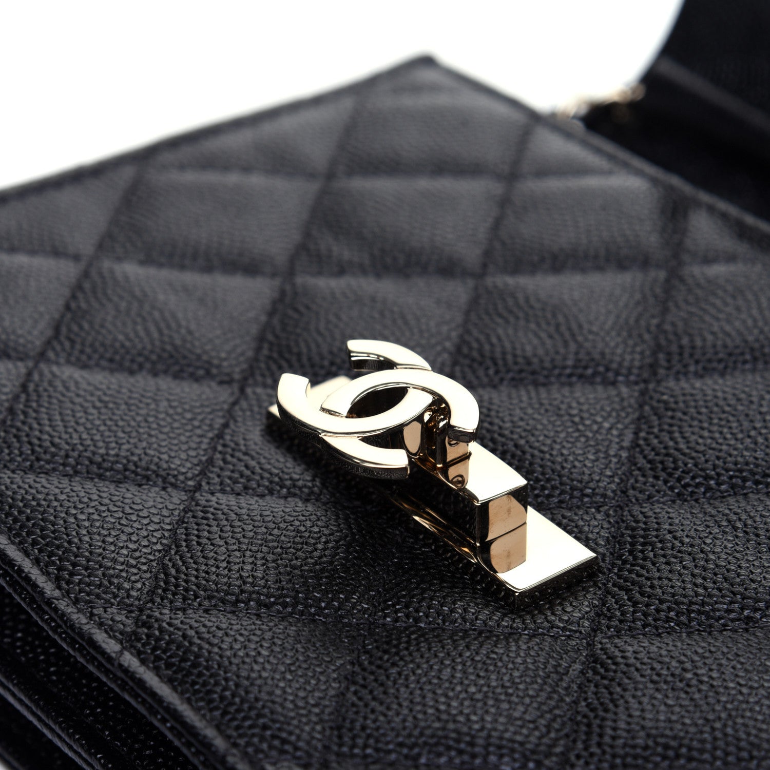 Chanel Caviar Quilted Golden Class Wallet On Chain WOC Black 13 of 14