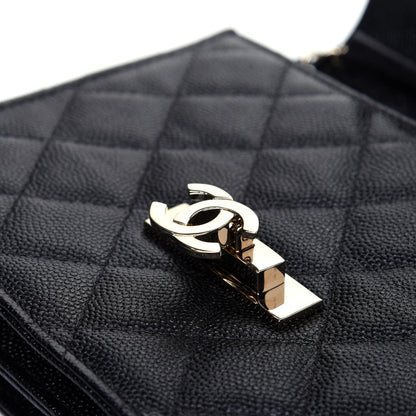 Chanel Caviar Quilted Golden Class Wallet On Chain WOC Black 13 of 14