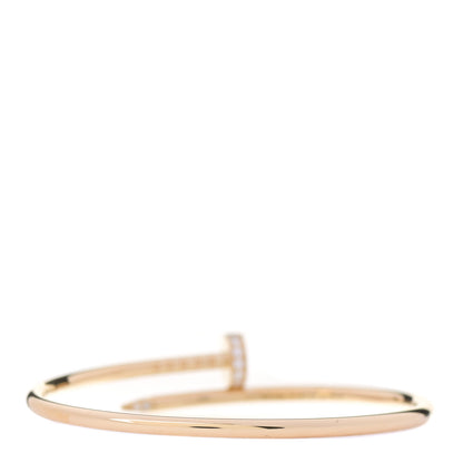 Cartier 18K Yellow Gold Diamond Small Juste Un Clou Bracelet 14 2 of 4