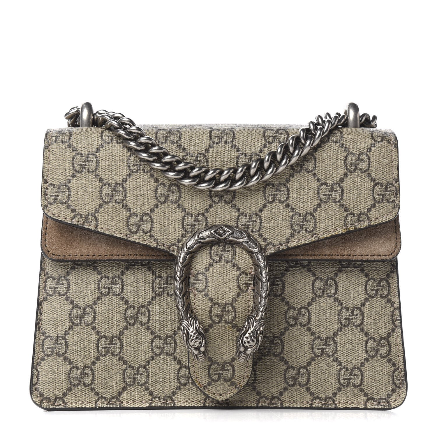 Gucci GG Supreme Monogram Mini Dionysus Shoulder Bag Taupe 1 of 9