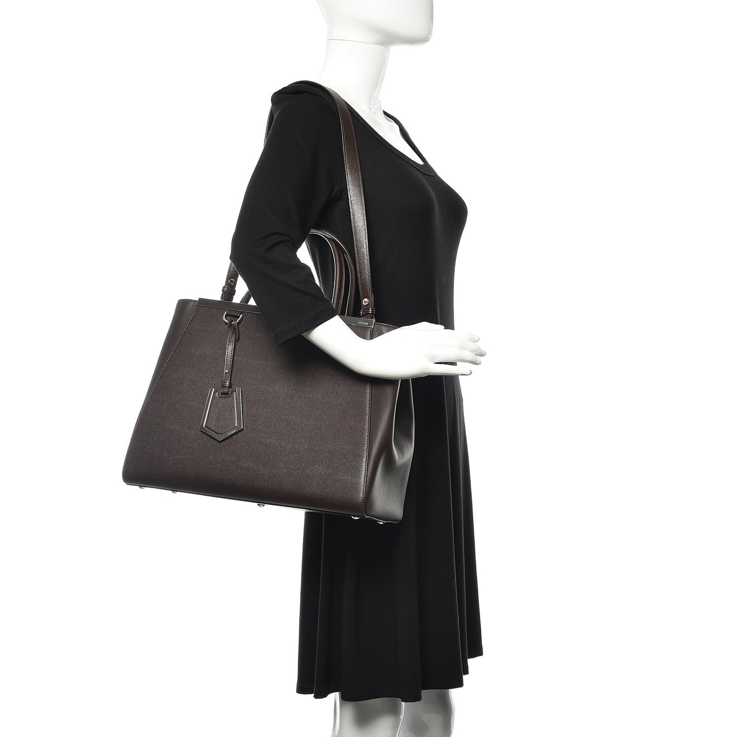 Vitello Elite Regular 2Jours Tote Caffe Noir
