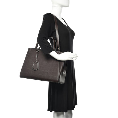 Fendi Vitello Elite Regular 2Jours Tote Caffe Noir 2 of 10