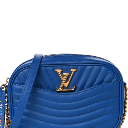 Louis Vuitton Calfskin New Wave Camera Bag Bleu Neon 8 of 12
