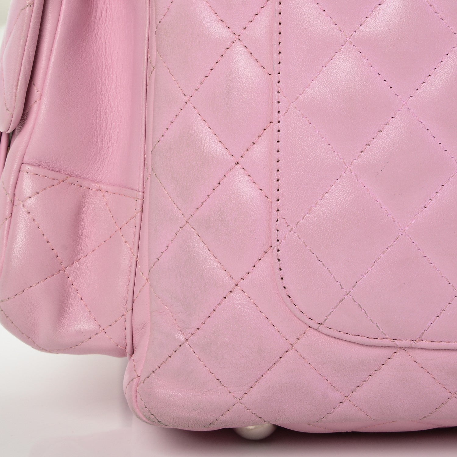 Chanel Calfskin Quilted Large Cambon Multipocket Reporter Pink Black 13 of 13