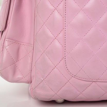 Chanel Calfskin Quilted Large Cambon Multipocket Reporter Pink Black 13 of 13