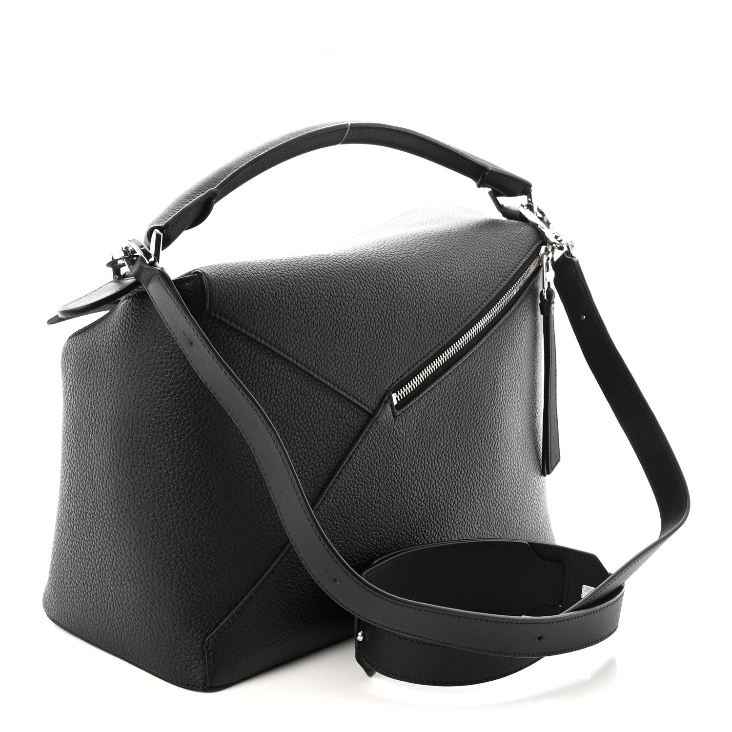 Loewe Grained Calfskin Large Puzzle Bag Black 3 of 9