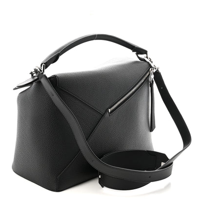 Loewe Grained Calfskin Large Puzzle Bag Black 3 of 9
