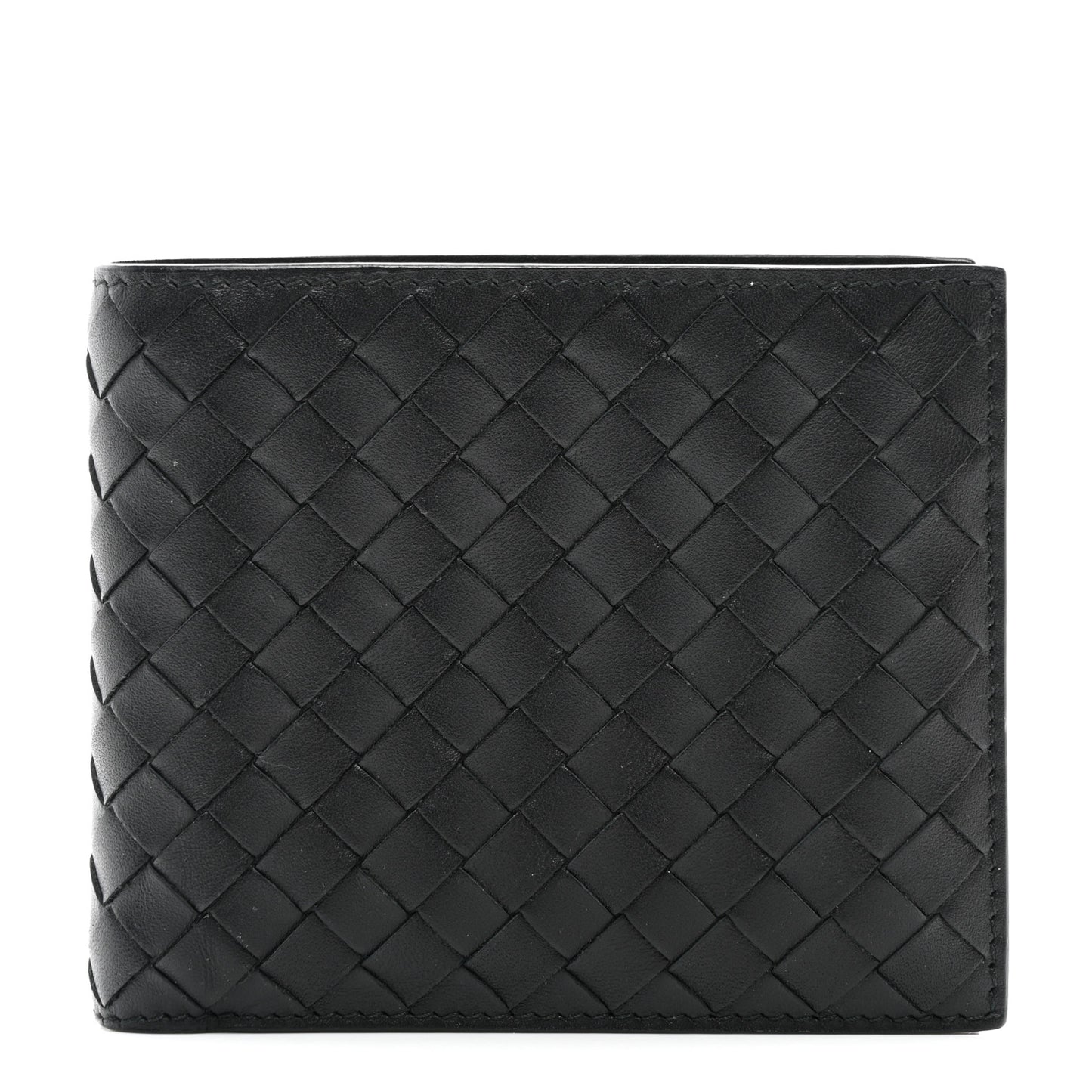 Nappa Intrecciato Bi-Fold Wallet Black