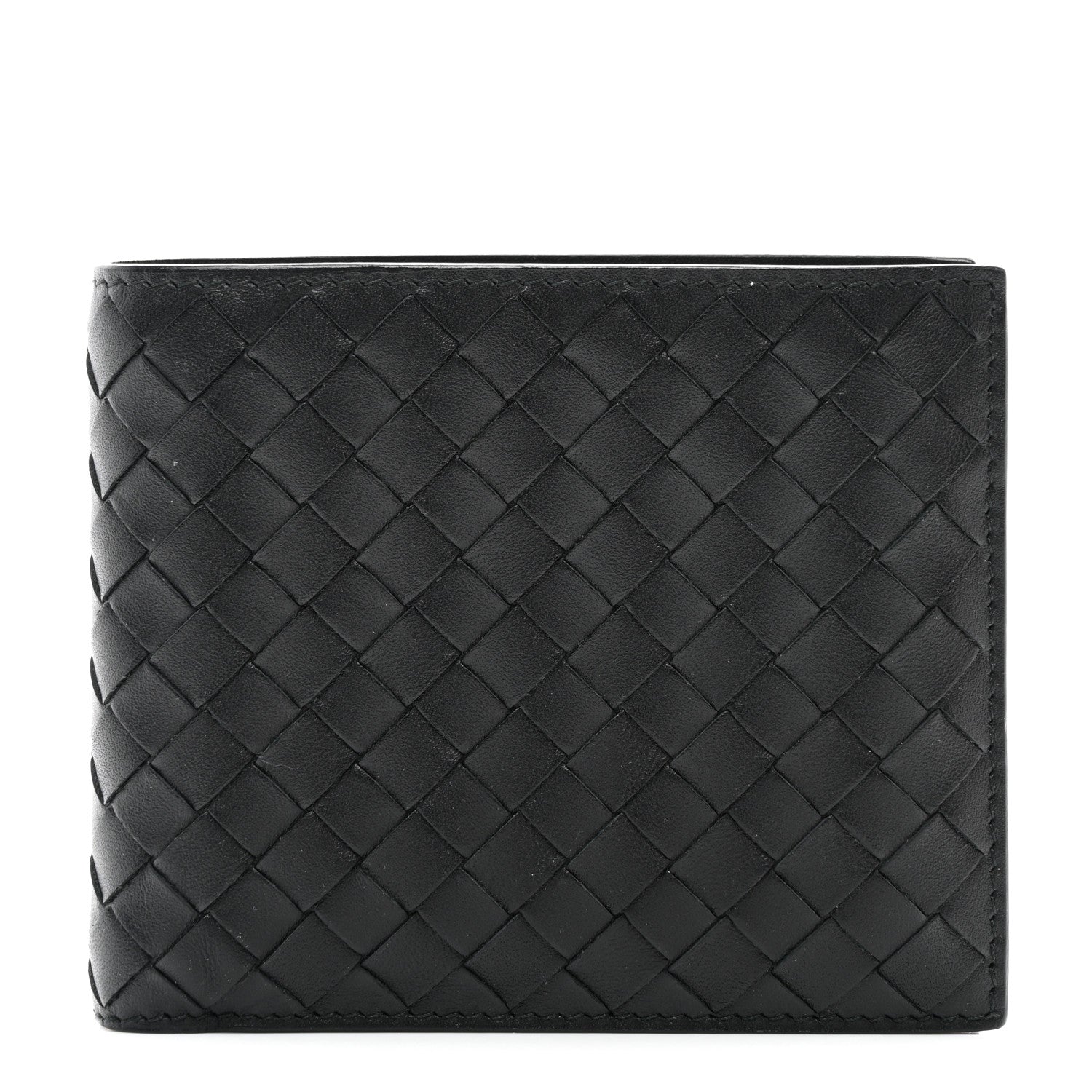 Bottega Veneta Nappa Intrecciato Bi-Fold Wallet Black 1 of 8