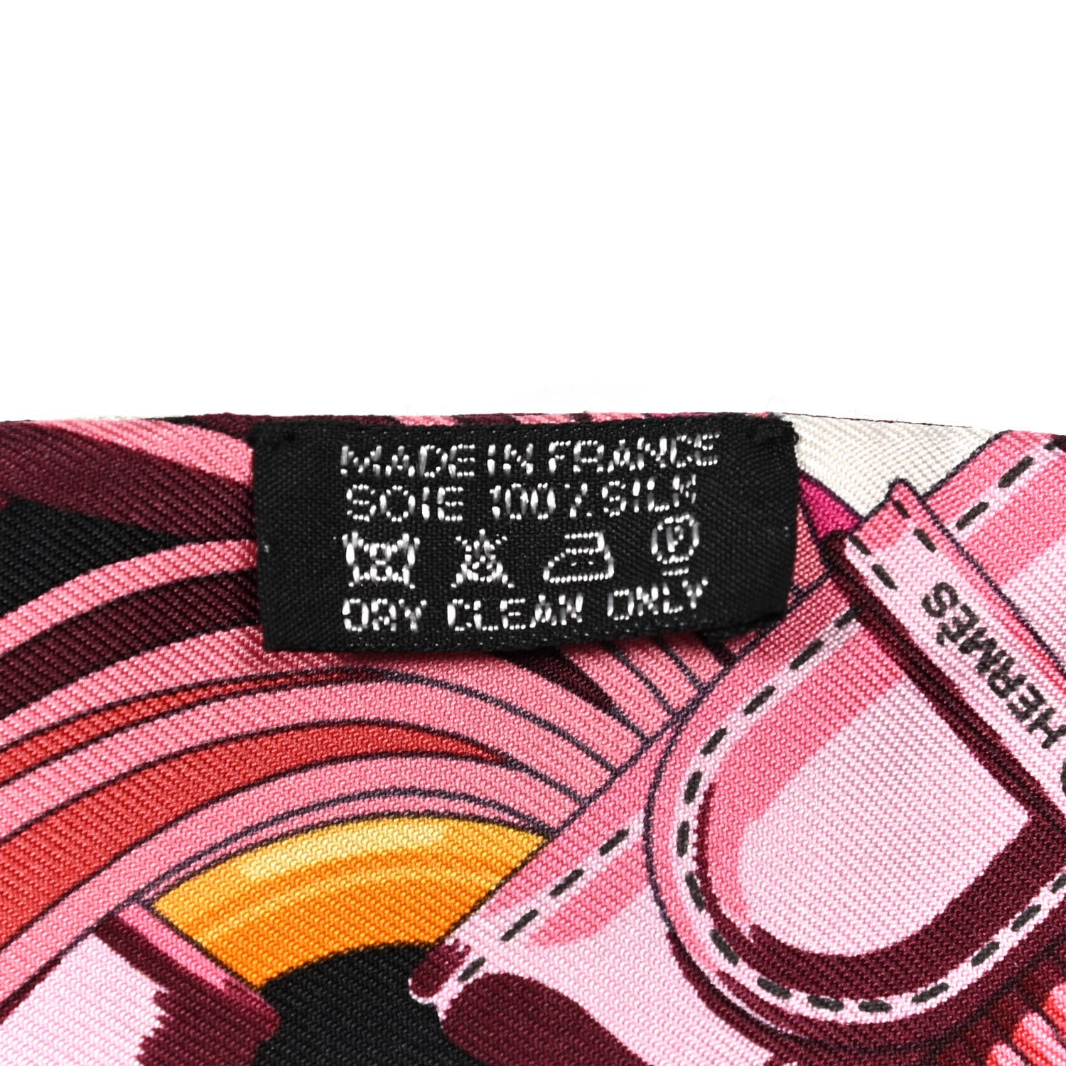 Hermes Silk Coaching Twilly Fuchsia Bleu Black 4 of 5