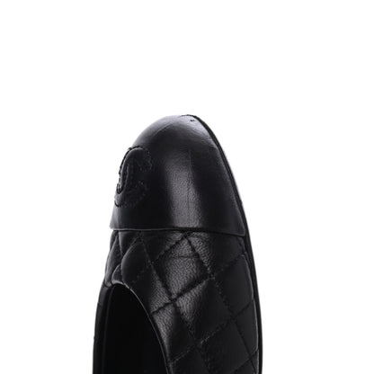 Chanel Lambskin Quilted CC Cap Toe Ballerina Flats 36.5 Black 17 of 18