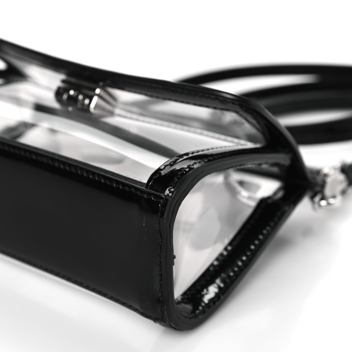 PVC Small Miss Sicily Satchel Transparent Black