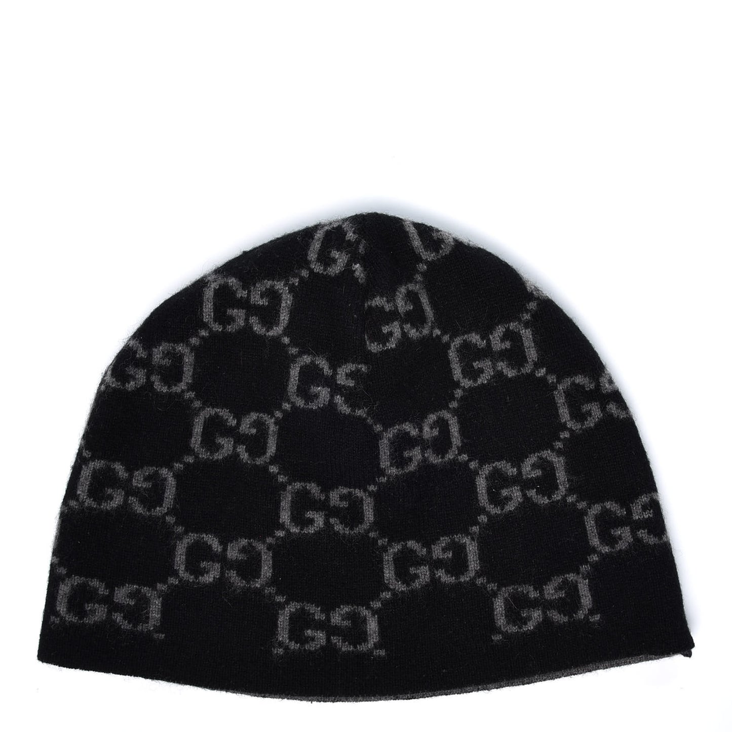Cashmere GG Monogram Beanie Hat Black