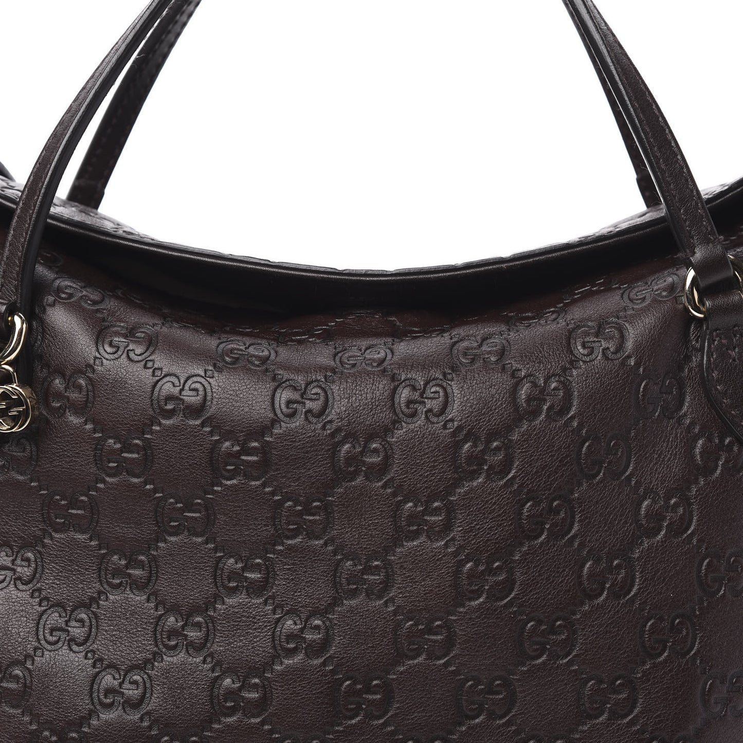 Guccissima Medium Bree Foldover Tote Chocolate