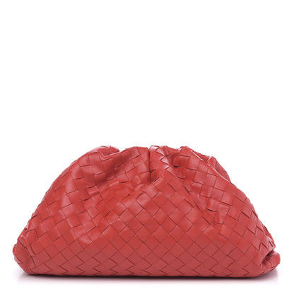 Bottega Veneta Nappa Maxi Intrecciato The Pouch Oversized Clutch Bright Red 1 of 10