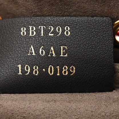 Fendi Vitello Grace F is Fendi Bi-Color FF 1974 Embossed Grande Mon Tresor Bucket Bag Maya Black Fragola 7 of 11