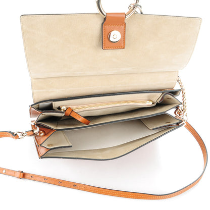 Chloe Calfskin Patchwork Medium Faye Shoulder Bag Caramel 5 of 8