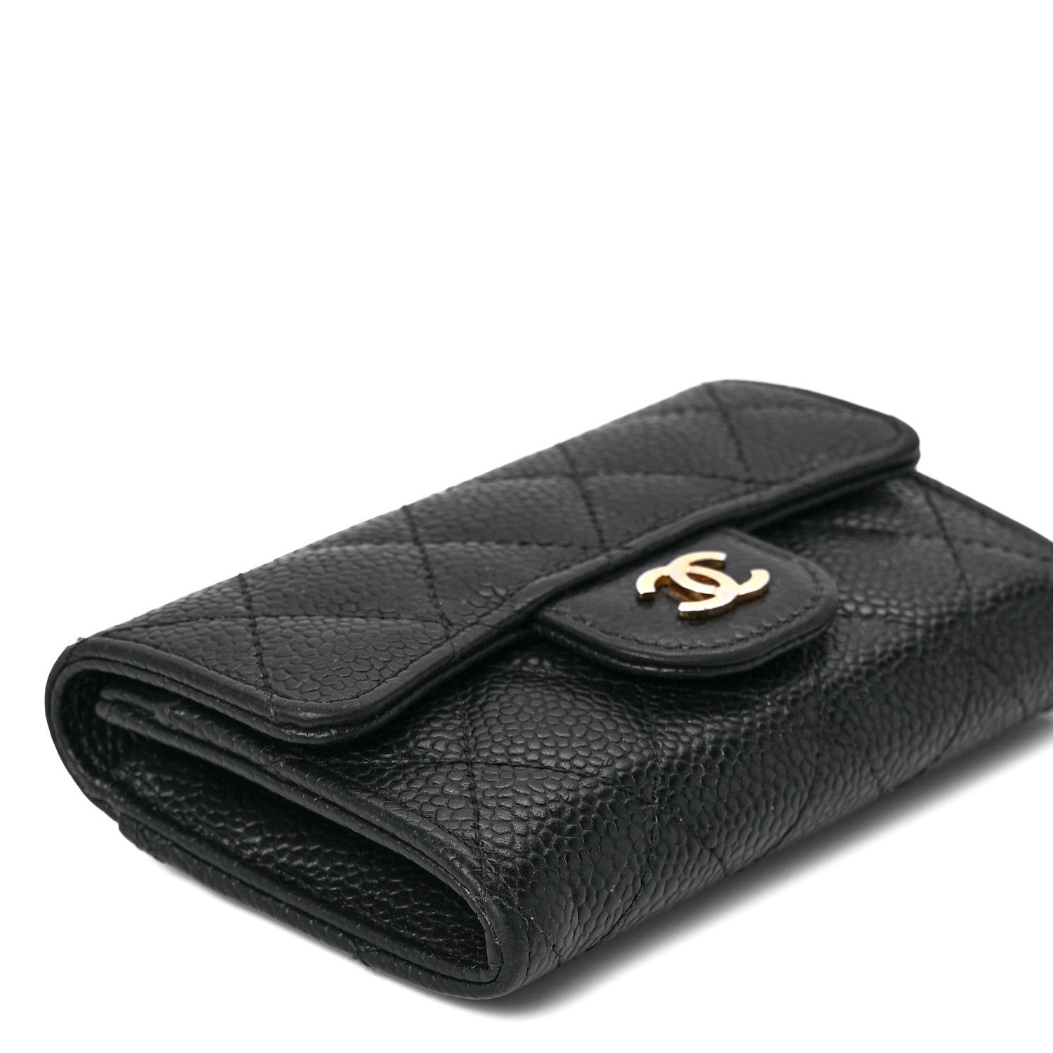 Chanel Caviar Quilted Flap Card Holder Wallet Black 11 of 13