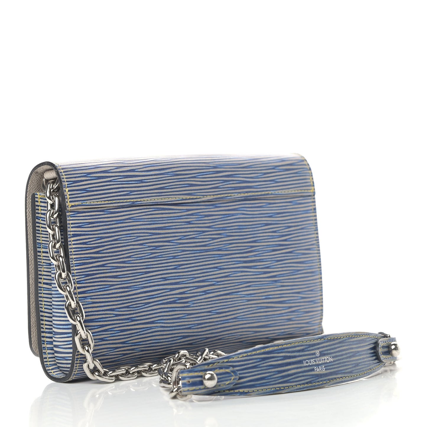 Epi Twist Chain Wallet Denim Light