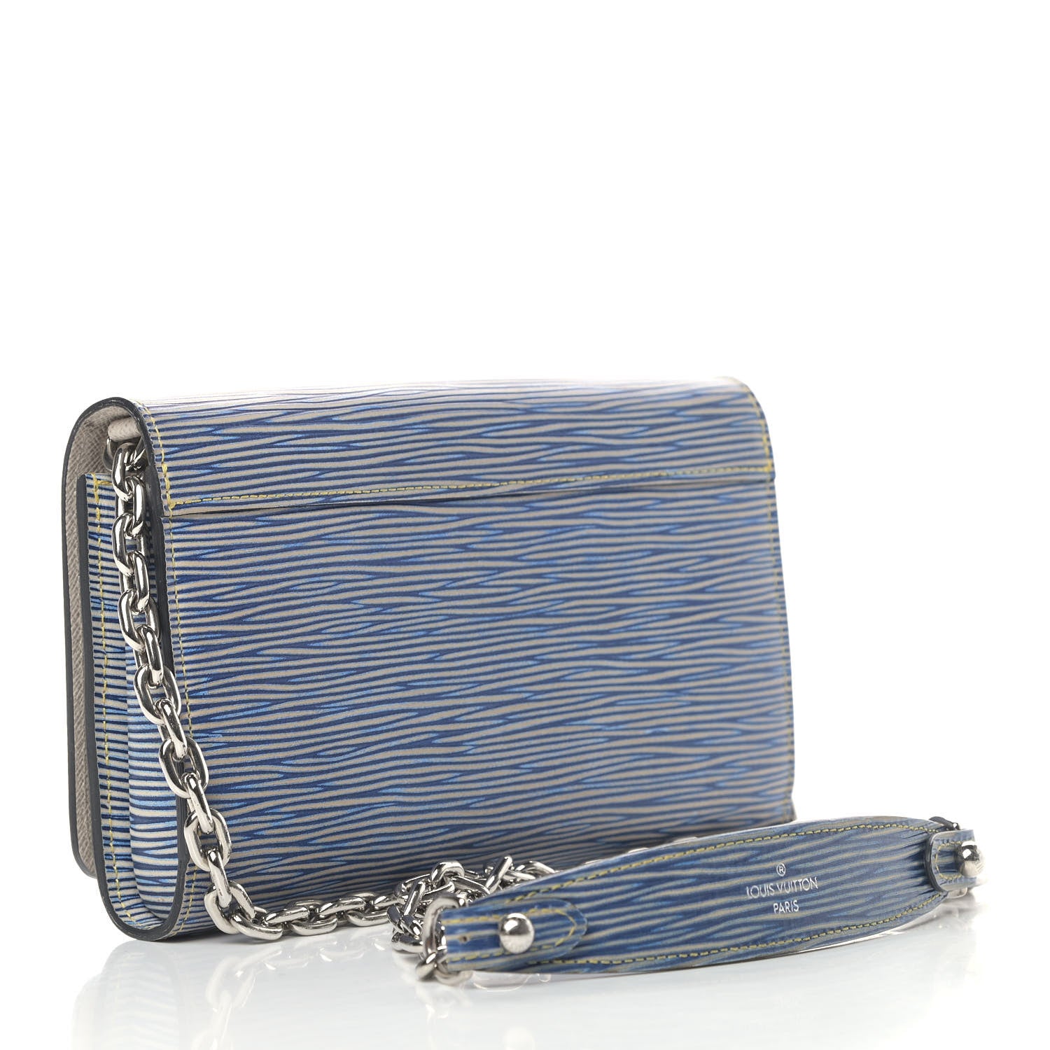 Louis Vuitton Epi Twist Chain Wallet Denim Light 2 of 7