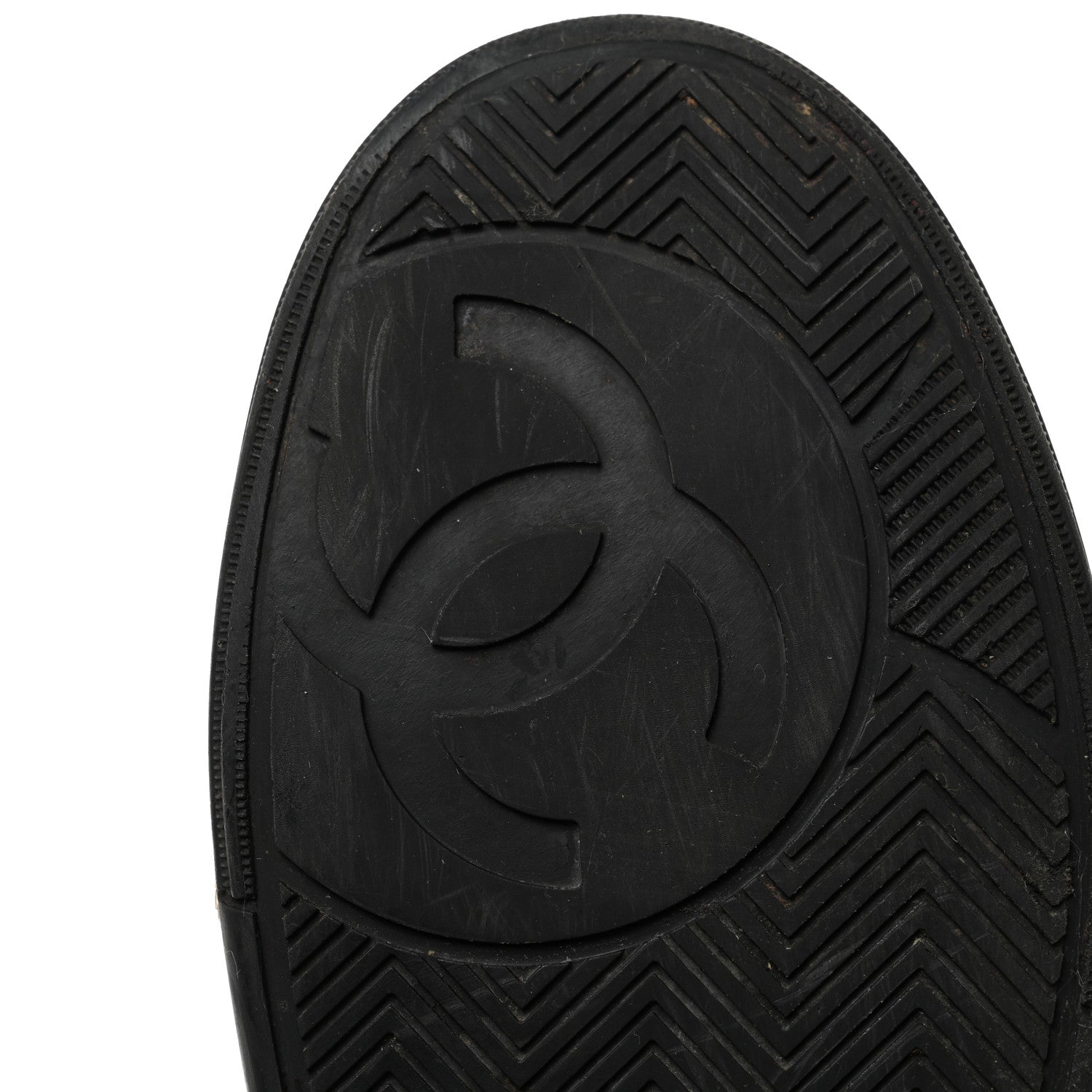 Chanel Calfskin Womens Logo Sneakers 39.5 White Black 6 of 10