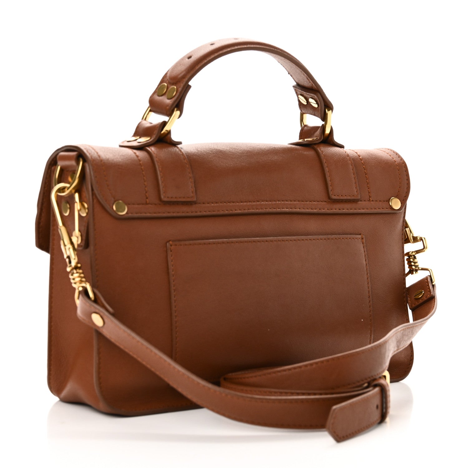 Proenza Schouler Lambskin Tiny PS1 Satchel Saddle 3 of 10