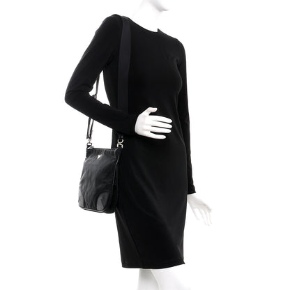 Prada Nylon Flat Messenger Bag Black 2 of 8