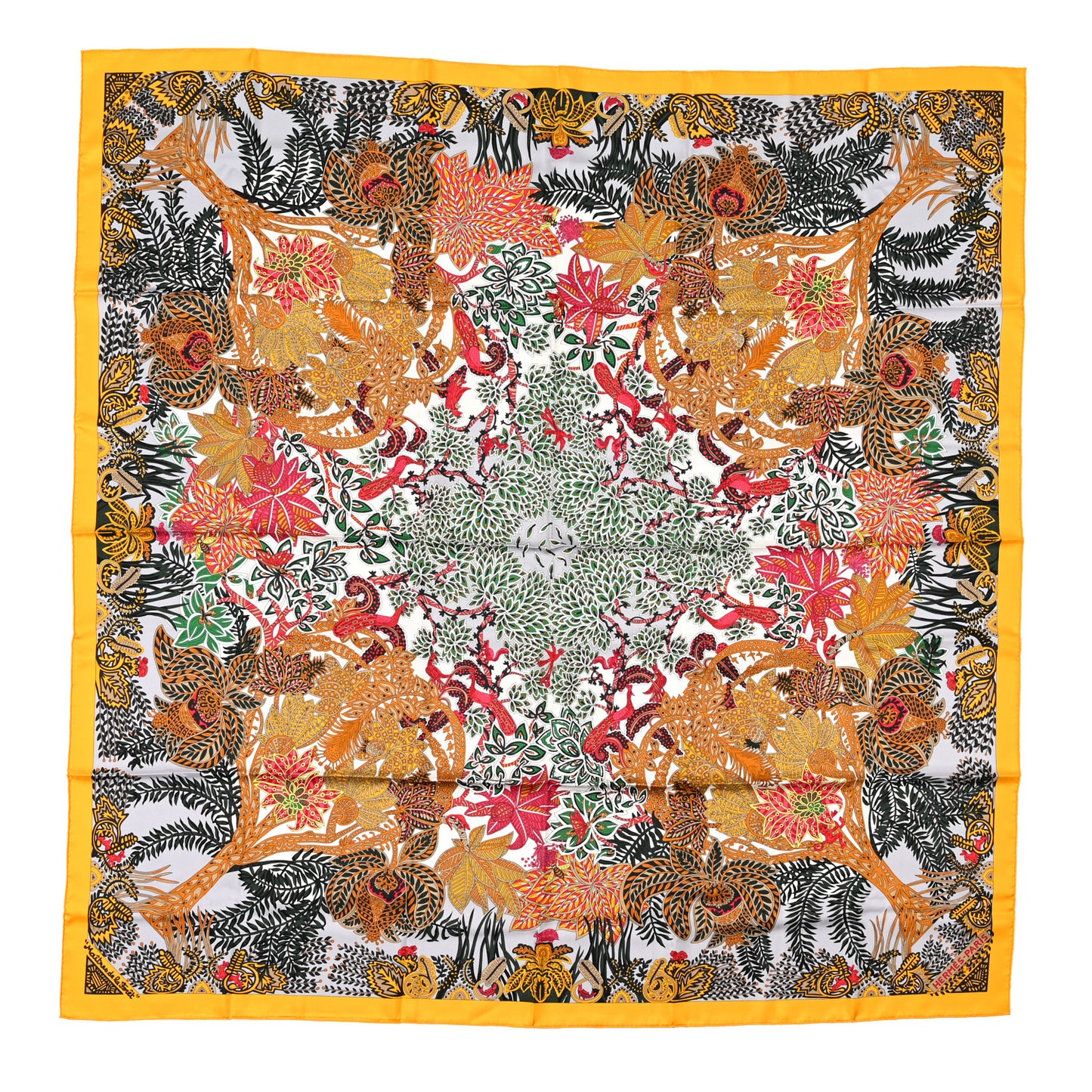 Silk Maitres de la Foret Scarf 140