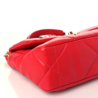Chanel Lambskin Quilted Medium Chanel 19 Flap Red 8 of 9