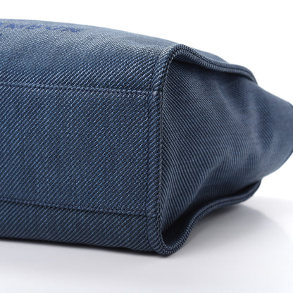 Chanel Mixed Fibers Large Deauville Tote Blue 11 of 11