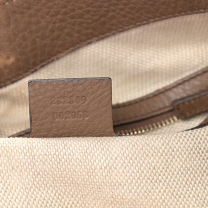 Gucci Pebbled Calfskin Medium Soho Shoulder Bag Brown 7 of 24