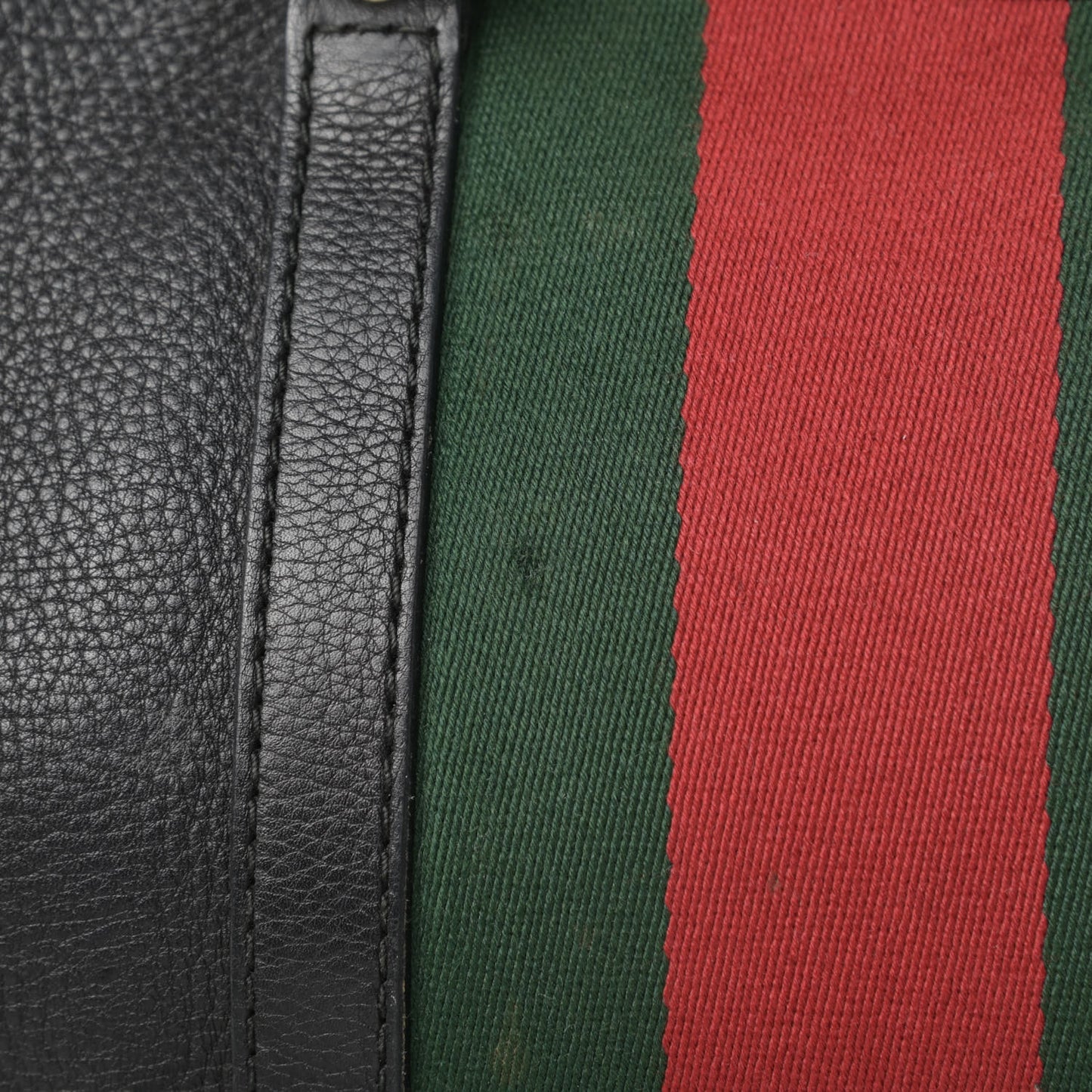 Calfskin Vintage Web Medium Boston Black