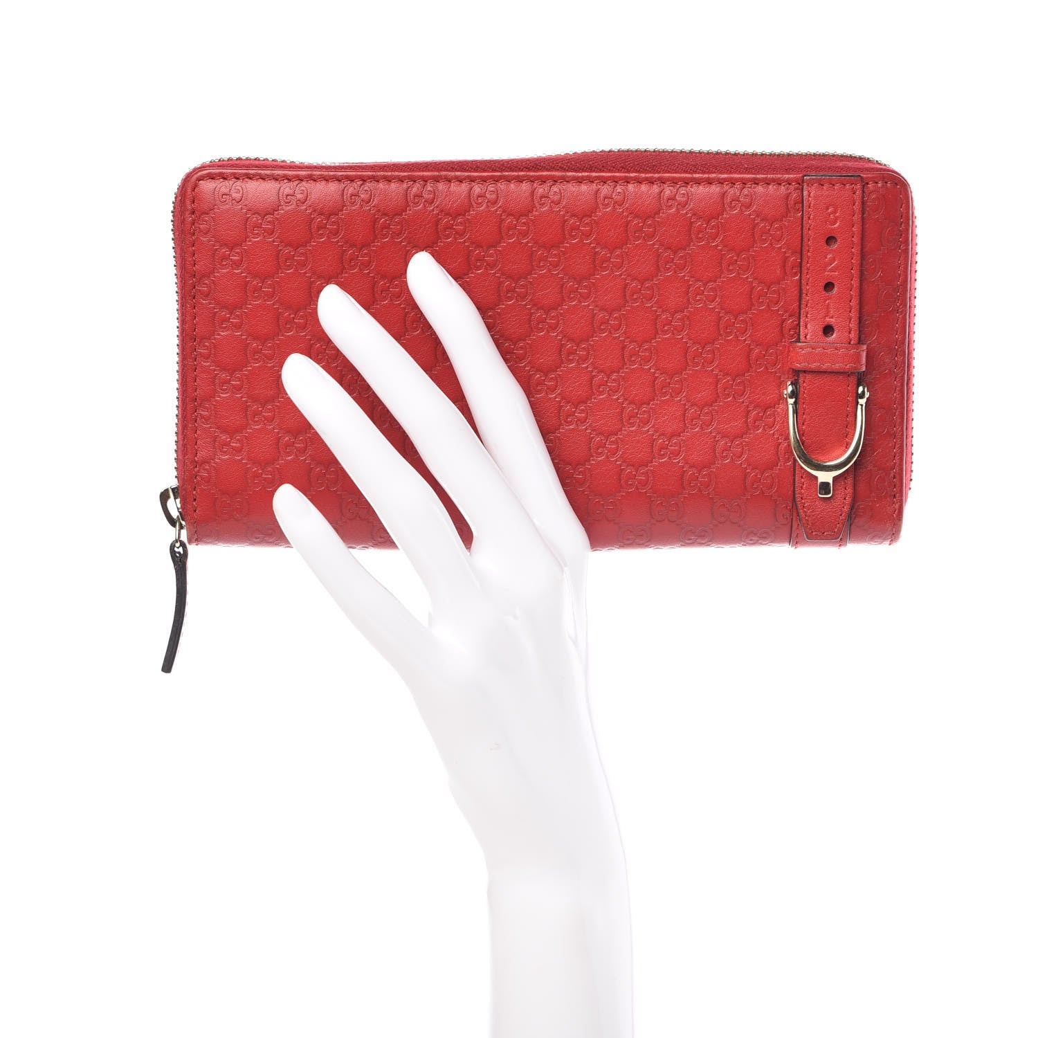 Gucci Microguccissima Nice Zip Around Wallet Red 2 of 8