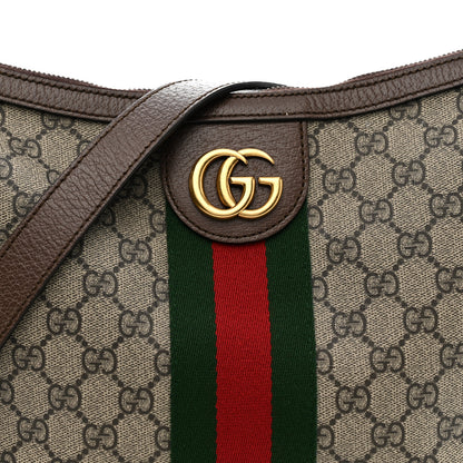 Gucci GG Supreme Monogram Web Small Ophidia Half Moon Hobo Brown 8 of 11
