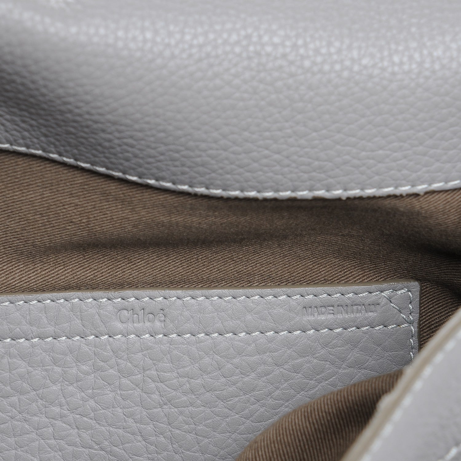 Chloe Calfskin Medium Marcie Round Crossbody Bag Cashmere Grey 6 of 9