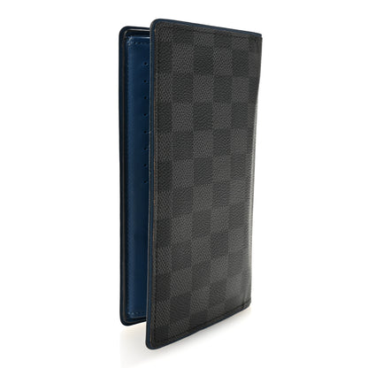 Louis Vuitton Damier Graphite Brazza Wallet Bleu Neon 3 of 9