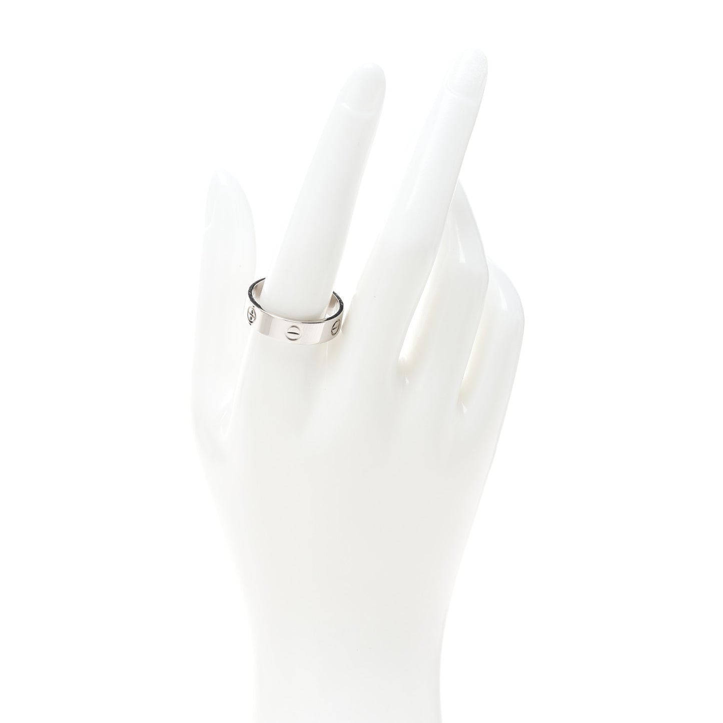 18K White Gold 5.5mm LOVE Ring 63 10.25