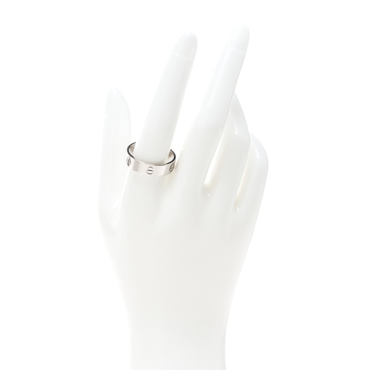 Cartier 18K White Gold 5.5mm LOVE Ring 63 10.25 2 of 5