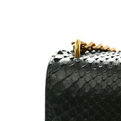 Saint Laurent Calfskin Snakeskin Suede Medium Monogram Sunset Vert Fonce 11 of 11