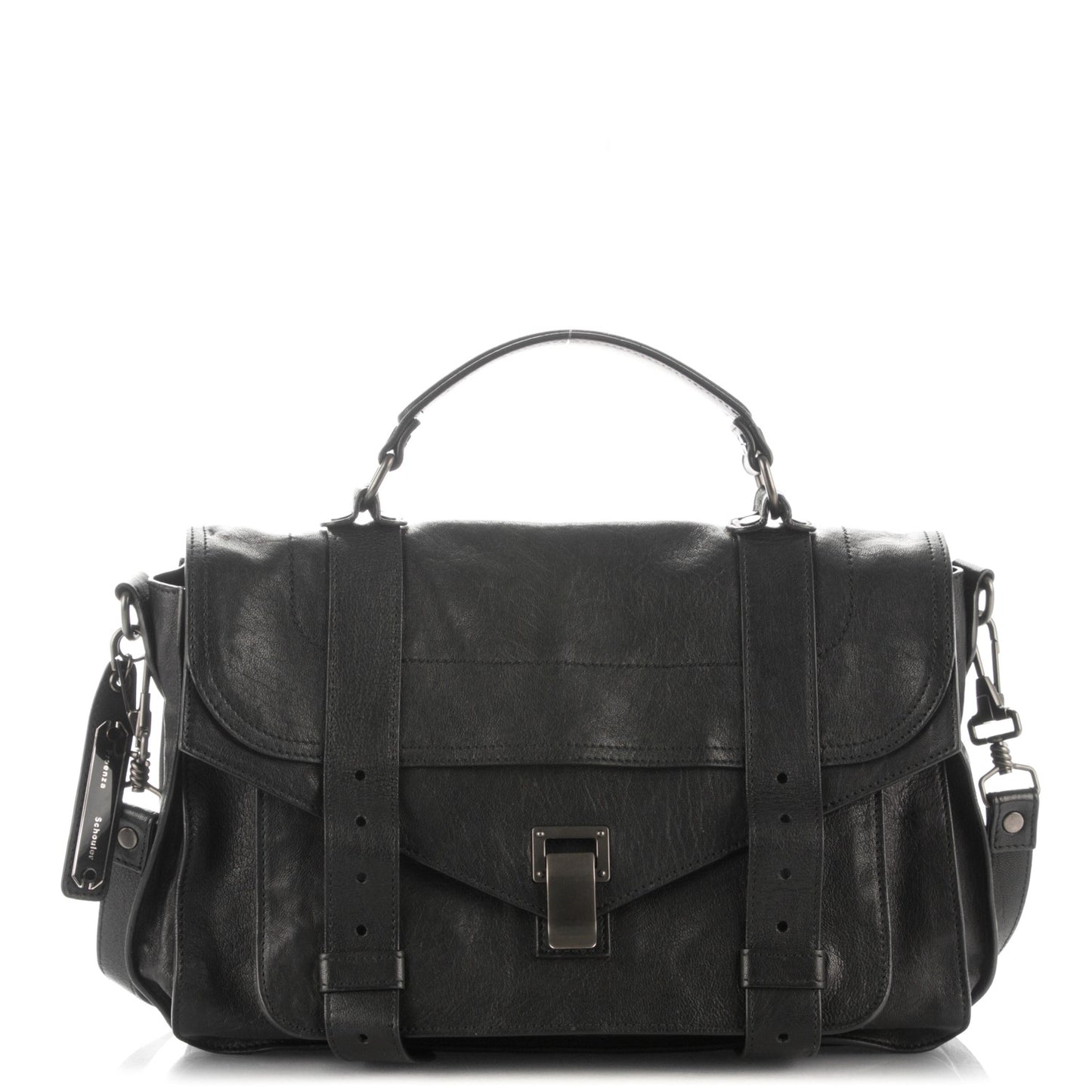 Lambskin Medium PS1 Satchel Black