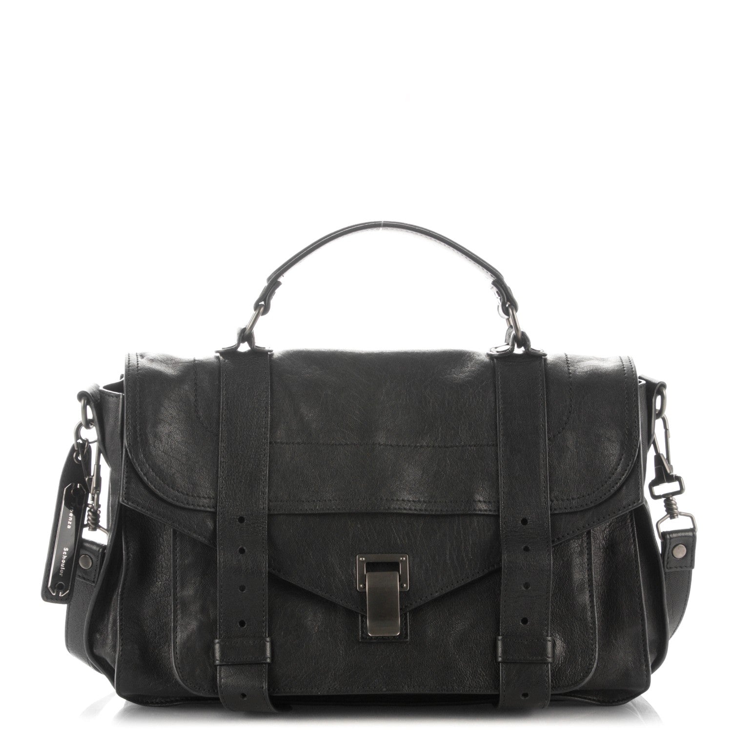 Proenza Schouler Lambskin Medium PS1 Satchel Black 1 of 8